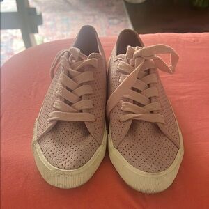 Women's Pink Perforated Sneakers
